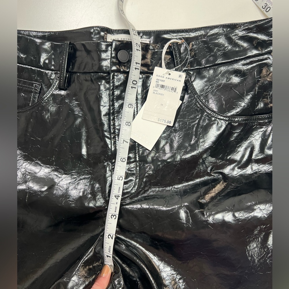 Good American Classic Croc Embossed Faux Leather Ankle Pants New With Tags 14 - Picture 9 of 13